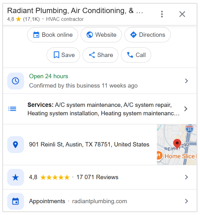 Radiant Plumbing GBP